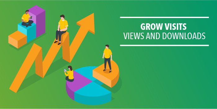 Grow Visits, Views and Downloads