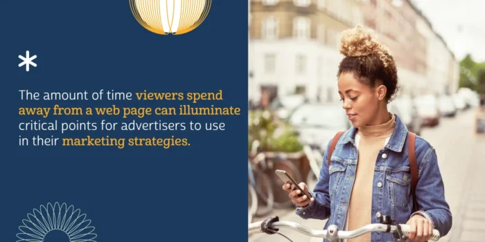 la cantidad de tiempo que los visitantes pasan fuera de una página web puede arrojar luz sobre puntos críticos para que los anunciantes los utilicen en sus estrategias de marketing
