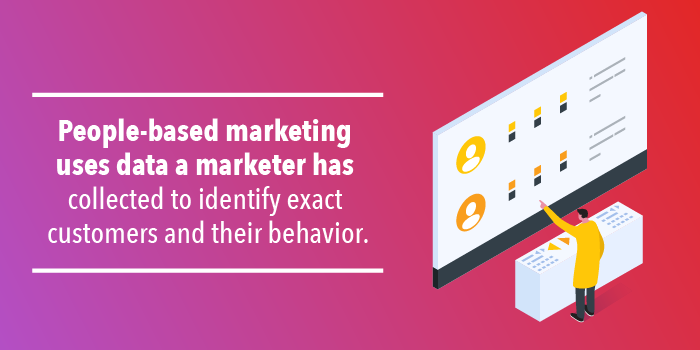 El marketing basado en las personas utiliza los datos que tiene un comercializador