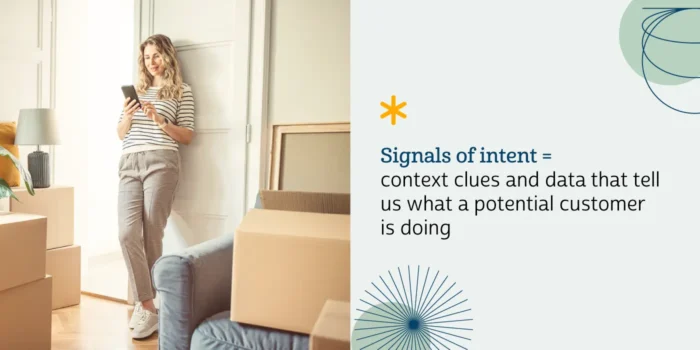 signals of intent are context clues and data that tell us what a potential customer is doing
